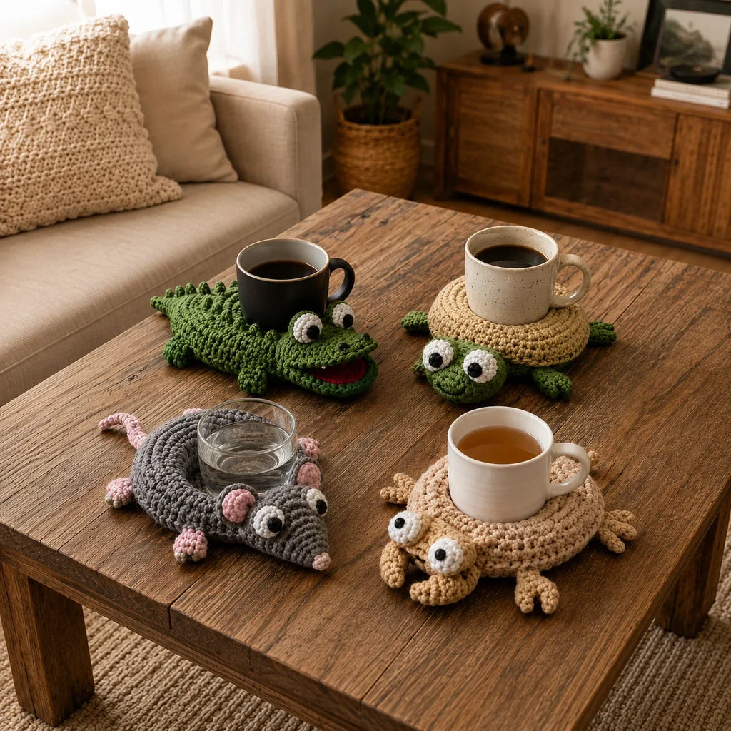 18-in-1 Animal Coaster Crochet Pattern