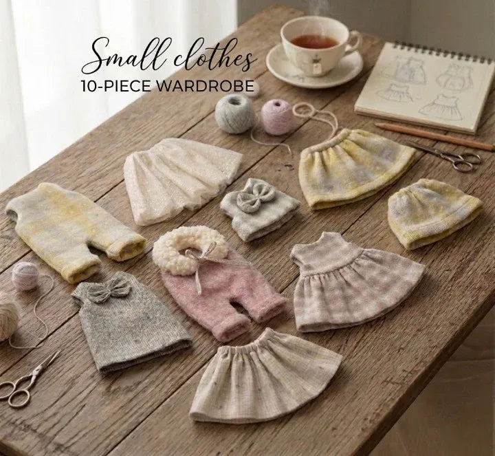 Doll Clothes Sewing Pattern Set 9-Piece Wardrobe